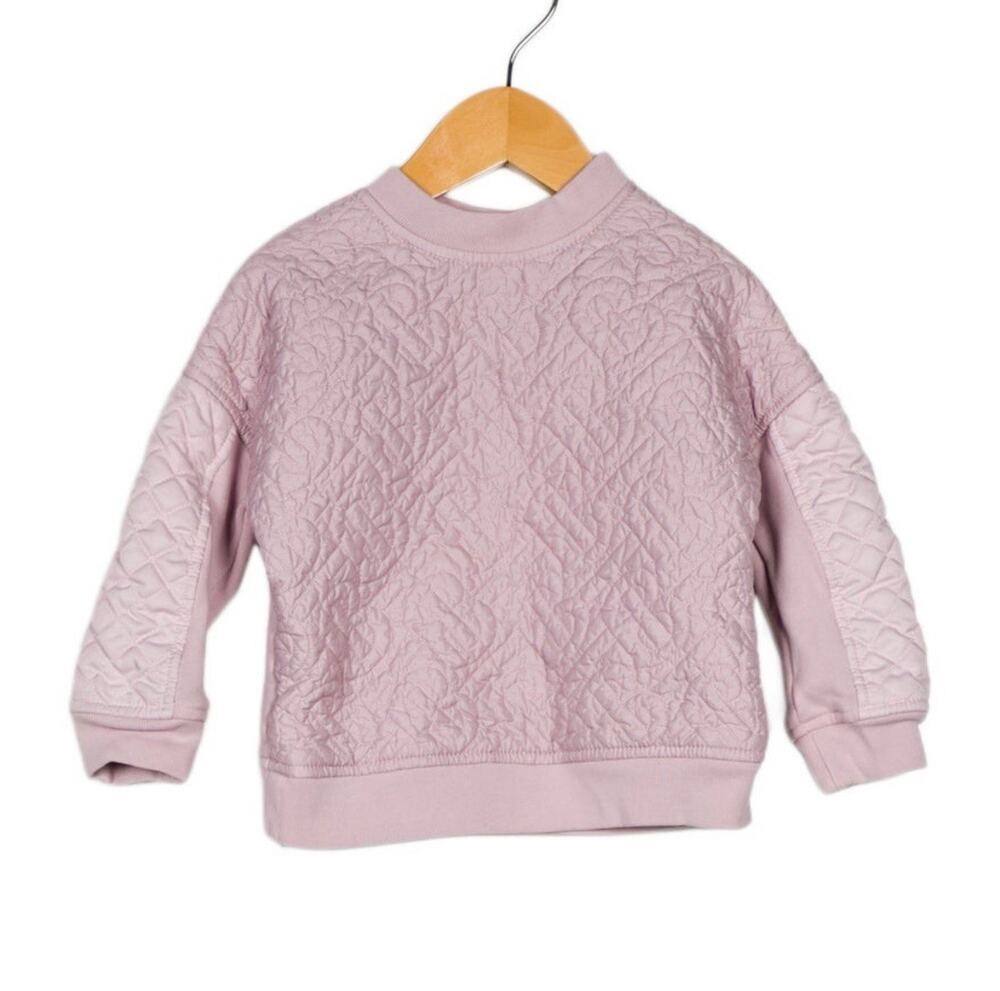Burberry Kids Toddler Pastel Pink Timothie TB Zip Sweatshirt Top 2Y